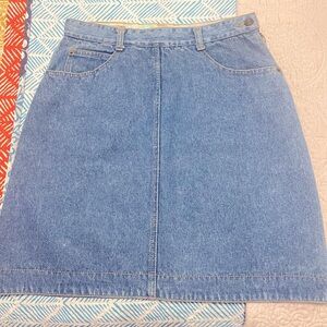Vintage Lauren By Ralph Lauren Women’s Denim Mini Skirt